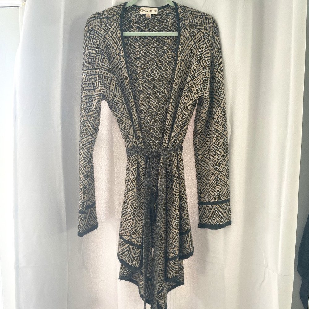 Knox Rose Cardigan with Bell Sleeves and Tie XL